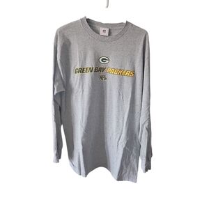 NFL Men's Green Bay Packers Gray Long Sleeve Tee Size Large